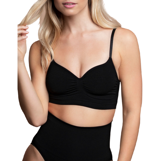 BYE-BRA - MEDIUM CONTROL BRA WITHOUT DOTS BLACK SIZE S