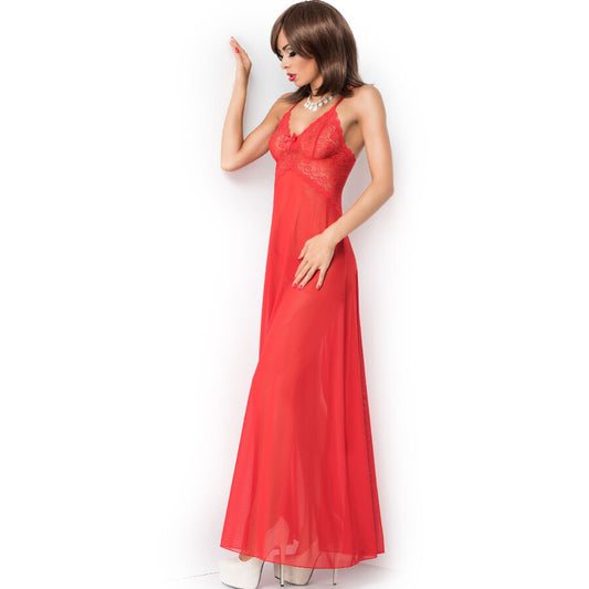 CHILIROSE - CR 3883 BABYDOLL VERMELHO LONGO L/XL