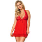 SUBBLIME - BABYDOLL ROTE BLUMENMOTIVE AUF BRÜSTEN L / XL